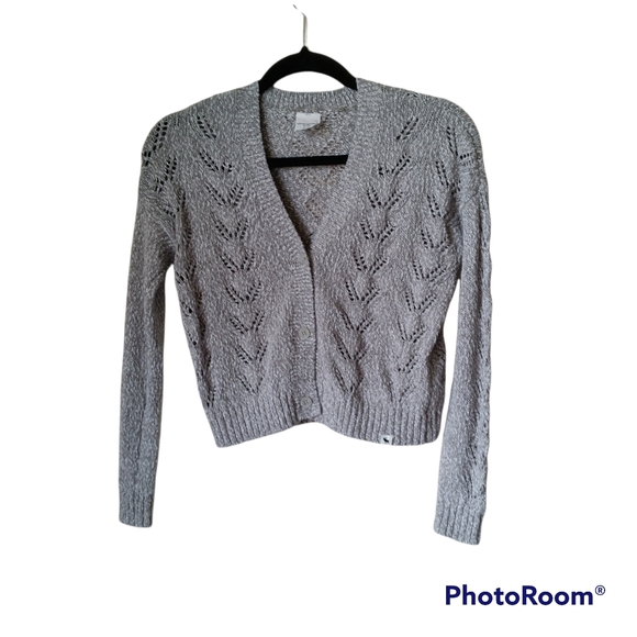 Abercrombie Kids Crochet Knit Cardigan Sweater size 11/12